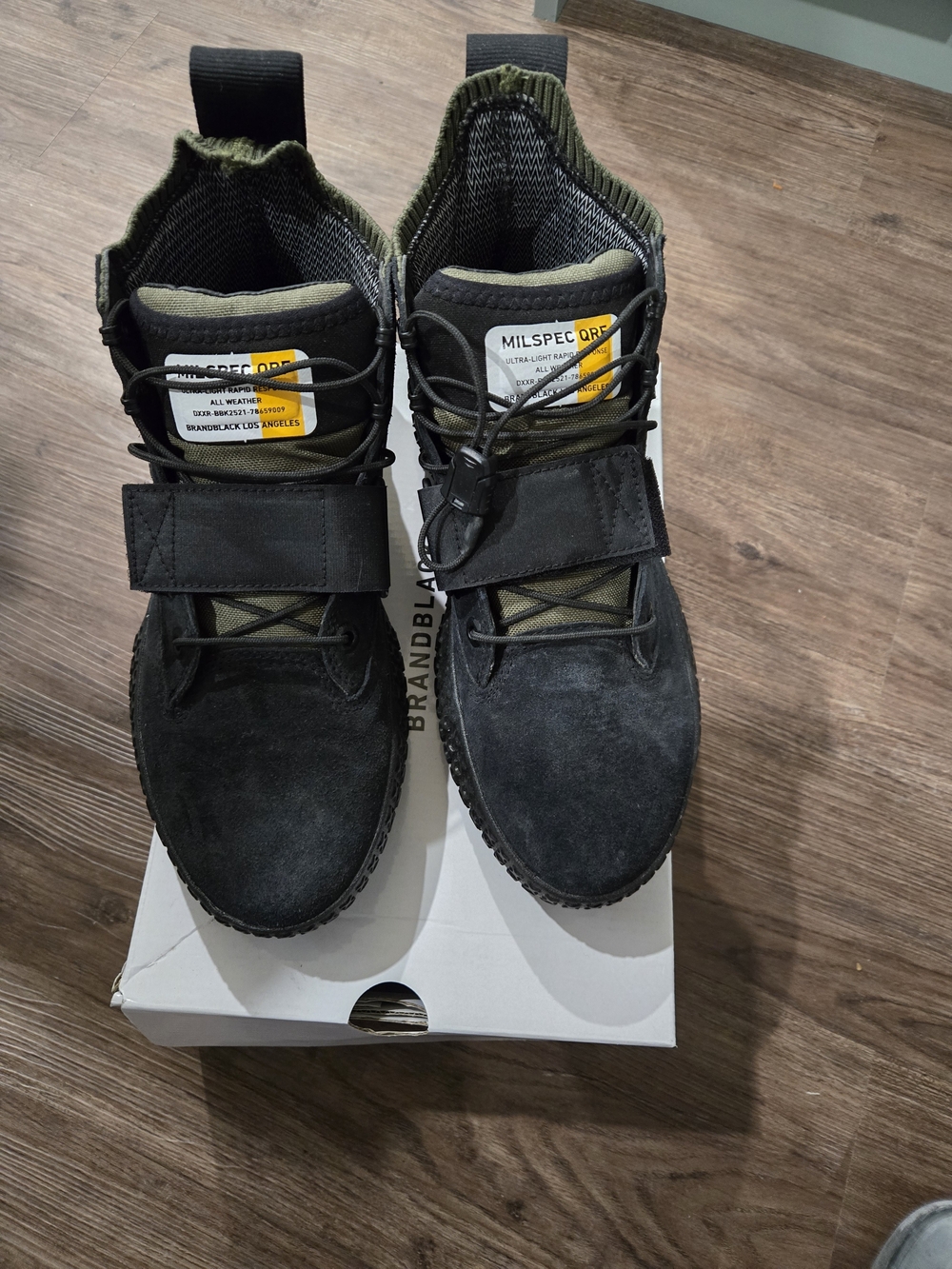 Brandblack Black and Olive Tactical Sneaker Boots